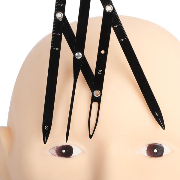 Cópia Logo Black do laser 4 compassos de calibre médios dourados de aço inoxidável do dente com a escala para a escola de treinamento