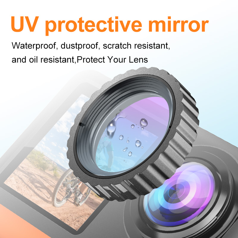 4K Waterproof Sports Action Camera with 170 Wide Angle Dual Touch Screen WiFi 30m Housing 2.4G Remote Control for Outdoor Use
