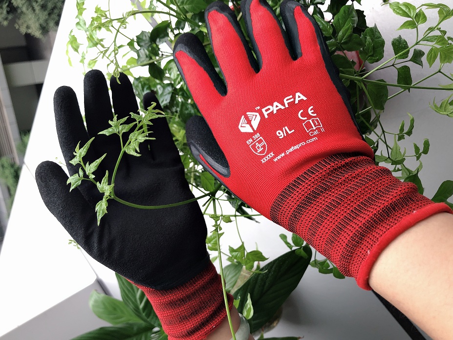 Breathable эластичная вязать двойная ладонь латекса покрыла перчатки для регуляции отброса