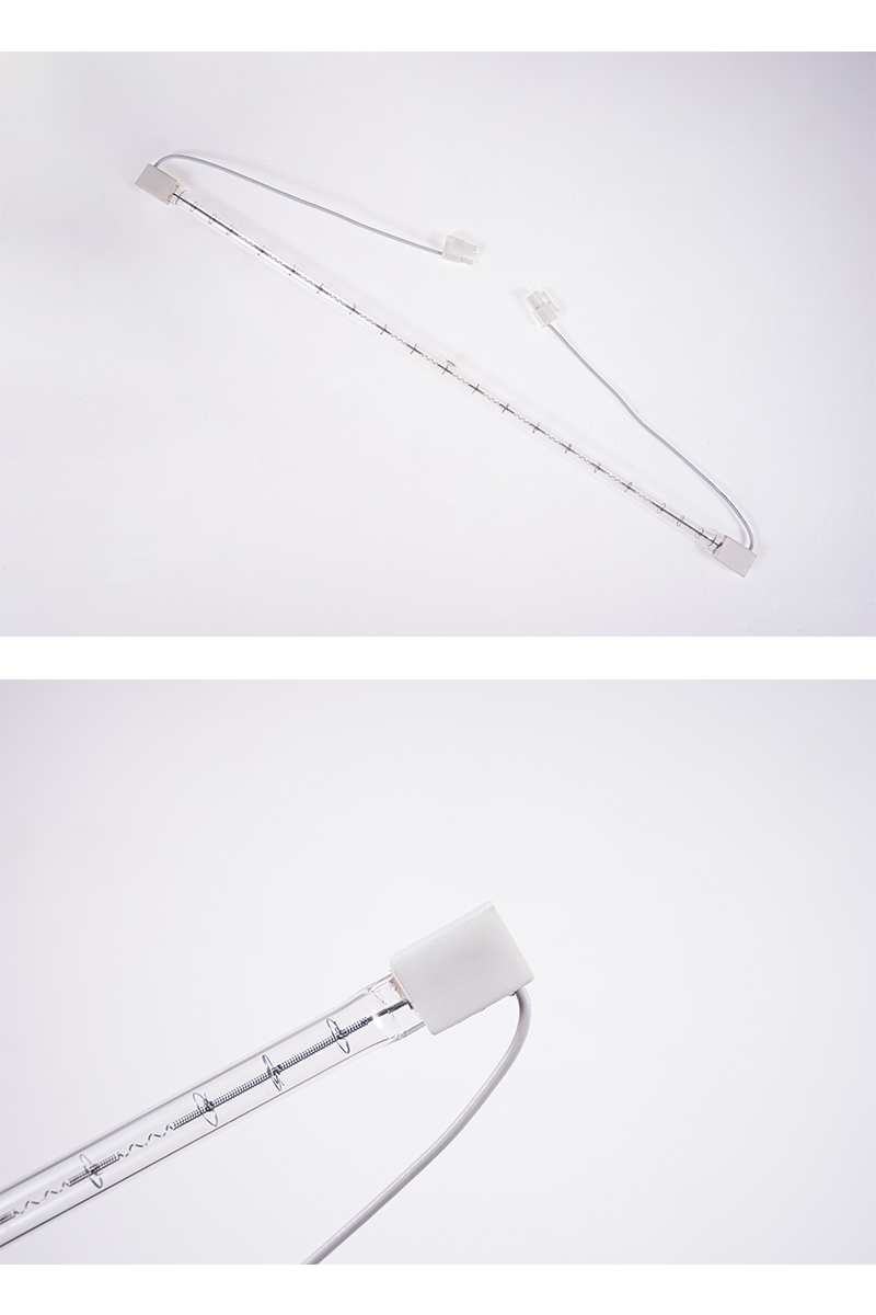 Short Wave Infrared Halogen Lamp with 5000h Worktime, 1-2μm Wavelength, and Customizable Length for Industrial Heating