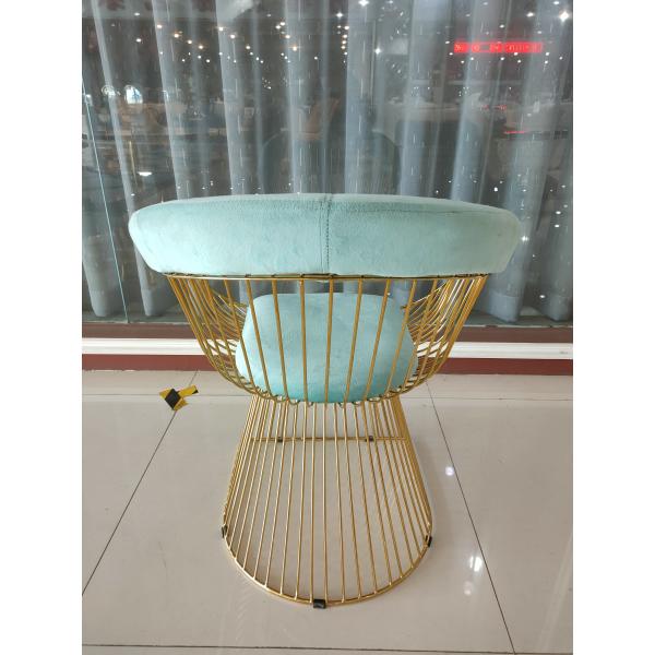 Sponge Seat Cushion 37cm Wrought Iron Dining Chair