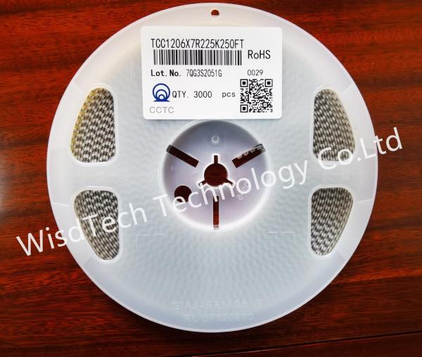 Capacitores cerâmicos TCC1206X7R474M500FT Capacitores cerâmicos de chip multicamadas CCTC 1206 X7R 474 Capacitor SMD de 50 V MLCC