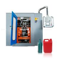 linha plástica máquina da produção da garrafa do óleo de lubrificação do HDPE de 2L 4L de molde do sopro da extrusão do parafuso da estação 75mm do dobro