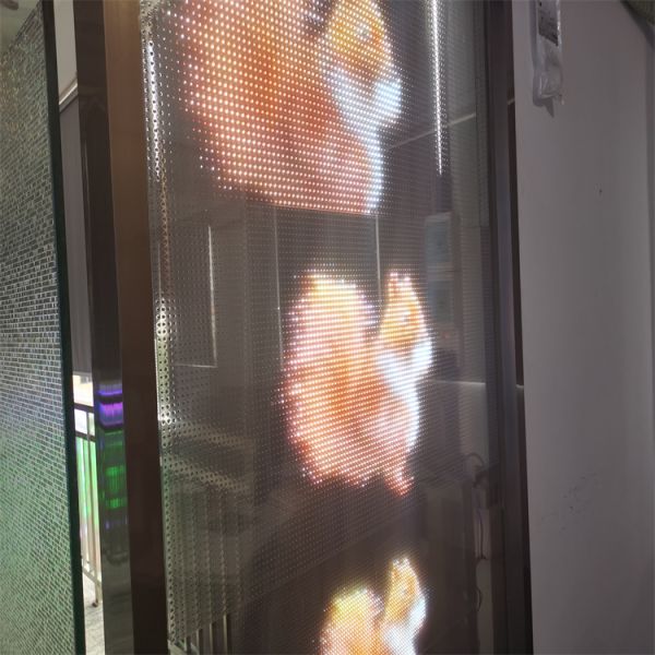 Flexible Film Type LED Transparent Display P5 for Glass Windows Commercial Use