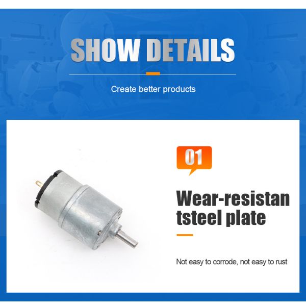 Customized DC Spur Gear Motor 7RGM520 3V- 24V High Torque Spur Gear Motor