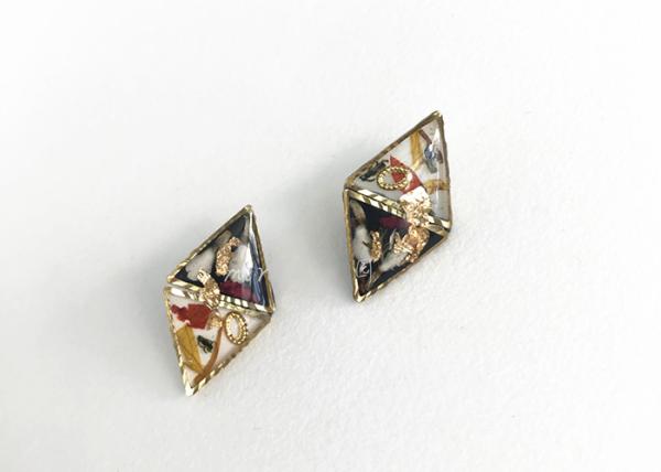 Most Popular Black Romantic Rhombus Shape Unique S925 Earrings Accessories