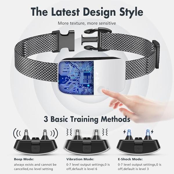 Adjustable Sensitivity Dog Training Collar Rechargeable Anti-Barking Collar for Dogs