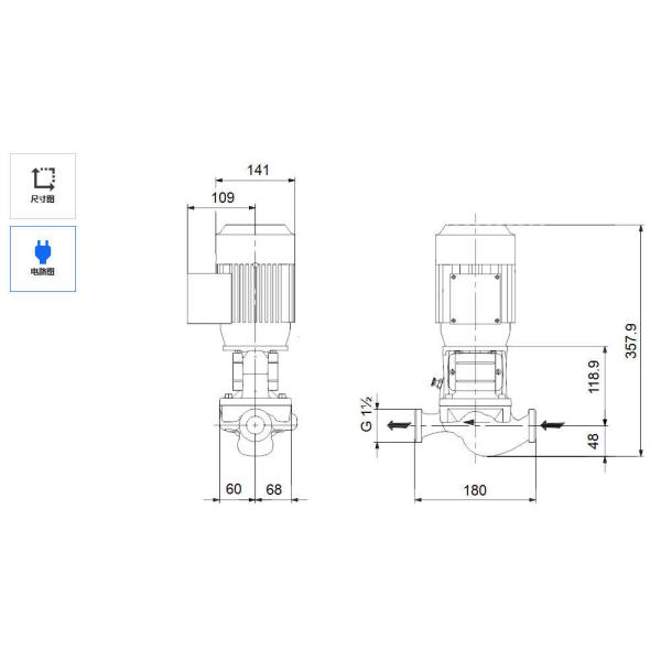 Grundfos TP 25-90/2 Pompes à conduites à un étage