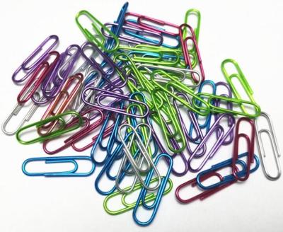 25mm Of 100pcs/Box  Metallic Color Paper Clips For  Office Supplies