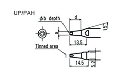 Length 159mm Apollo Soldering Iron Copper Tips DCS-30PC