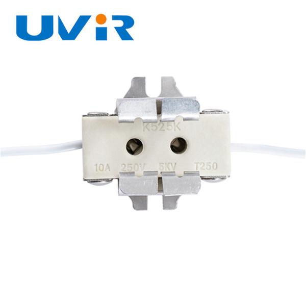 держателя лампы инфракрасн 250V 5KV цвет ультракрасного керамический белый серебряный