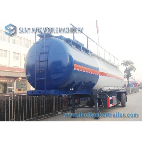 Tri-axle Oil Tank Trailer 35000L Ammonia water Chemical Tank trailer Q345 / Q235
