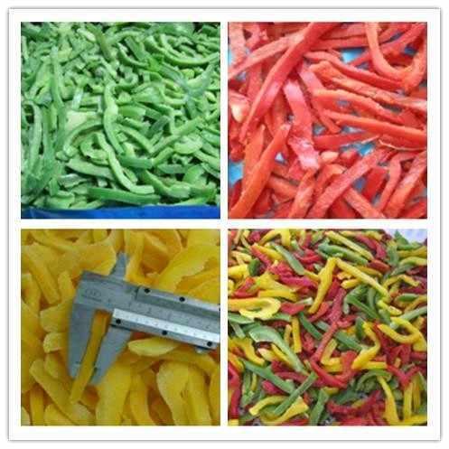 HACCP Chinese Frozen Products Frozen Vegetables and Fruits IQF Mixed Pepper Strips