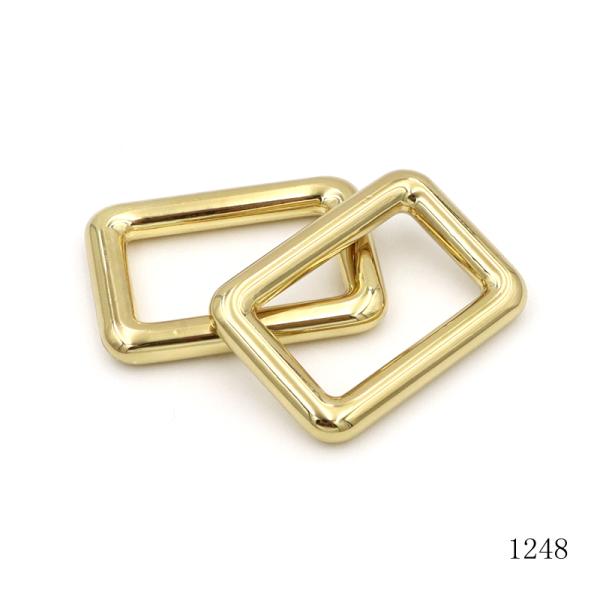 25.4mm Metal Square Buckle Gold Strap Slide Buckle Rectangle With Smooth Edge