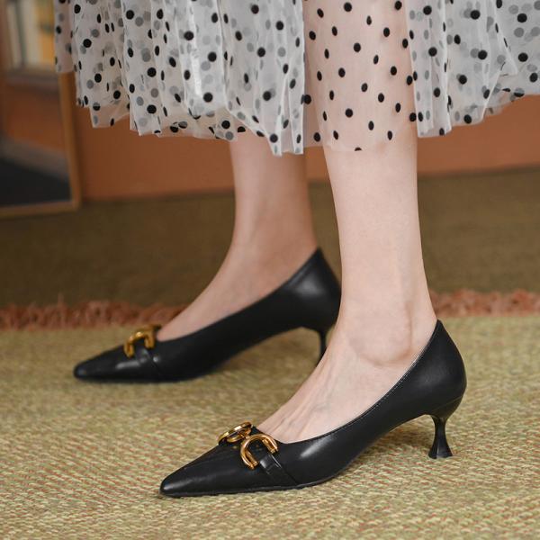Business Office Ladies Casual Fashion Pointed Toe Non Slip High Heels Shallow Mouth