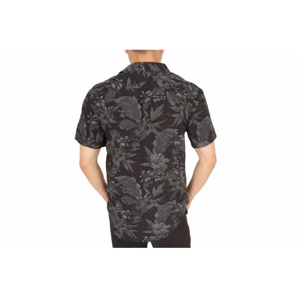 Summer Printed Short Sleeve Shirts 100% Viscose Printed Silk Shirt Mens