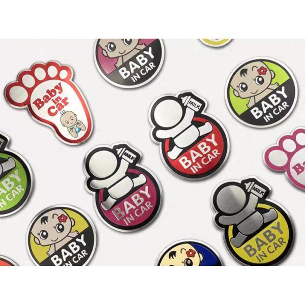 Customized Warning Kiss Cut Stickers Decals For Car Window Baby In Car