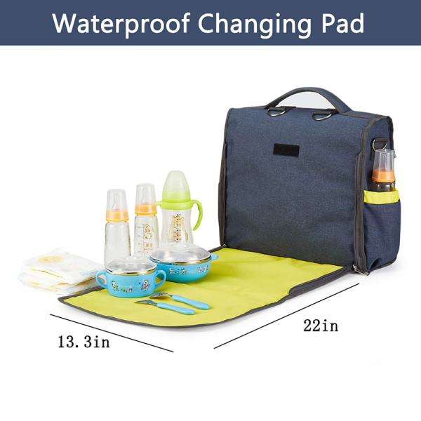 Amazing design multi-function waterproof baby diaper bag backpack