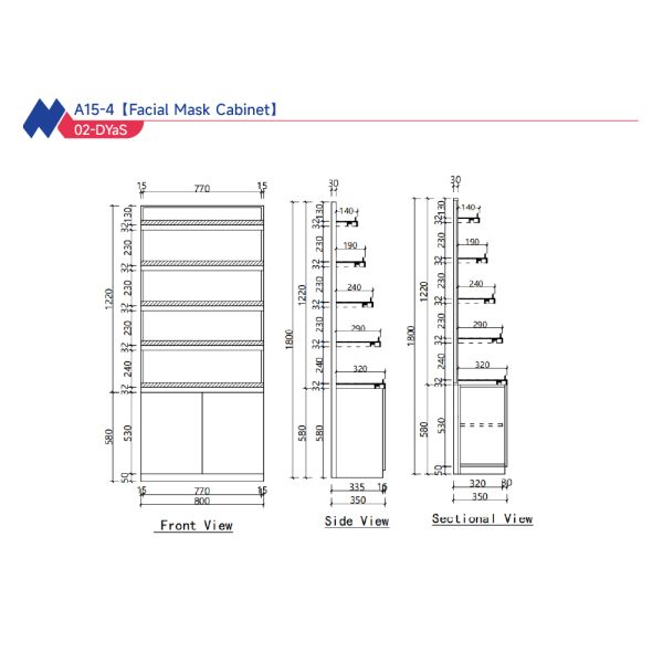 Cosmetic Retail Store Shelf White Wood Facial Mask Back Cabinet For Trendy Shop Furniture And Luxury Display Shelf