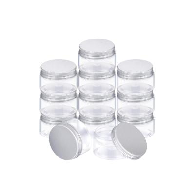 2.13 Inch Clear Plastic 4 Oz Cosmetic Jars With Lids With Lids Leakproof