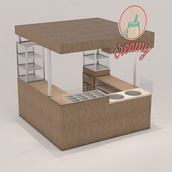 Customized Modern Shop Display Design Counter Set for VSC One Stop Design Service