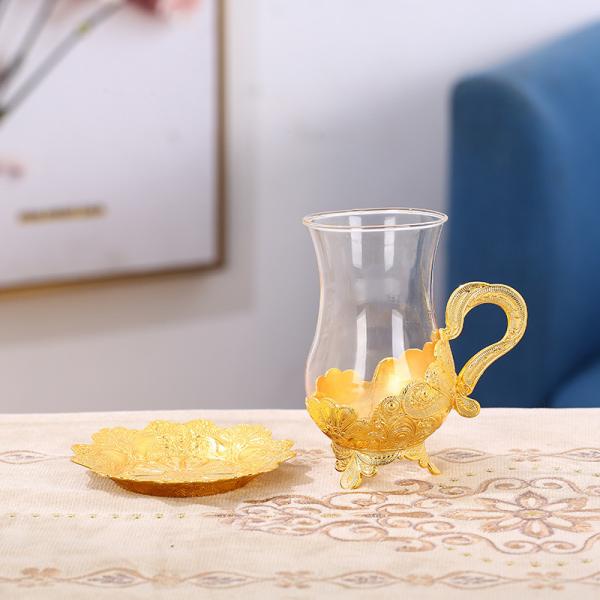 Turkish Style Clear Deluxe Vintage Glass Coffee Cups 150ml