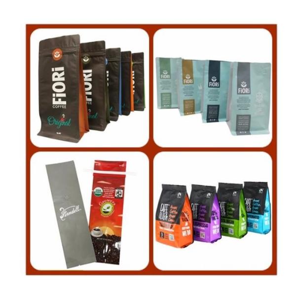 Wholesales Custom Shape Printed Heat Seal Food Tea coffee Plastic Bag With Logo Good Printing