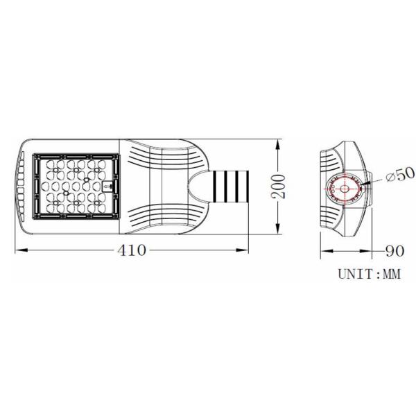 Sword Outdoor 70W LED Street Lighting High Efficiency 160Lm/W