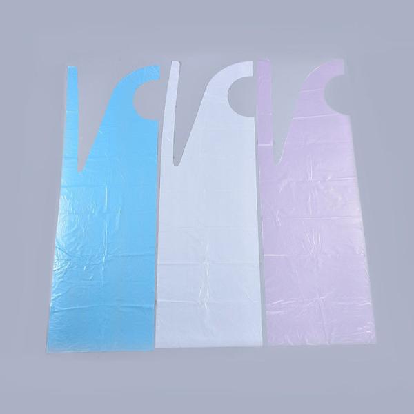 White Biodegradable Aprons Good Insulating Property 65 X 100 Cm 12 Mic
