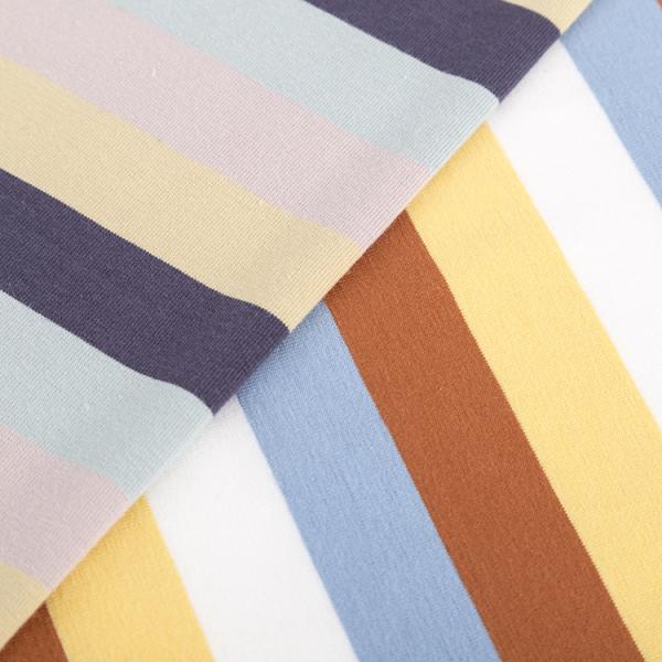 Natural And Skin-Friendly Durable And Reliable QualityStriped Knit Fabric For Casual Wear