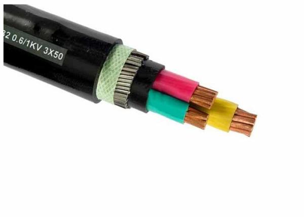 Cabo blindado da corrente elétrica do PVC 0.6-1KV 3x150SQMM com o Temp do condutor de 90 graus