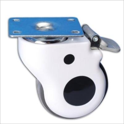 swivel top plate TPR hospital bed casters 3 inch