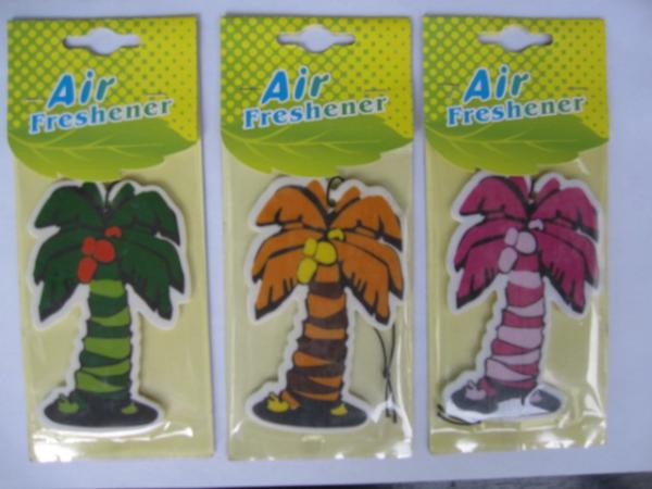 China ruiwan coconut tree paper air freshener,various colors coconut tree paper freshener