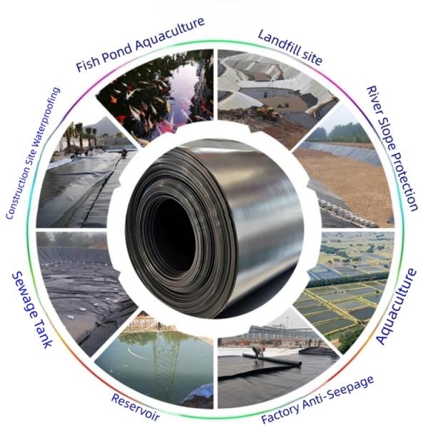 Геомембраны от 0,5 мм до 2,5 мм для рыбных прудов Послепродажная поддержка Онлайн техническая поддержка