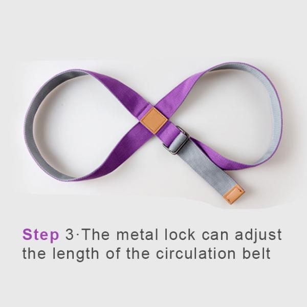 60×50×0.4cm 8 Shape Adjustable Cotton Stretching Strap Yoga Carrying Strap