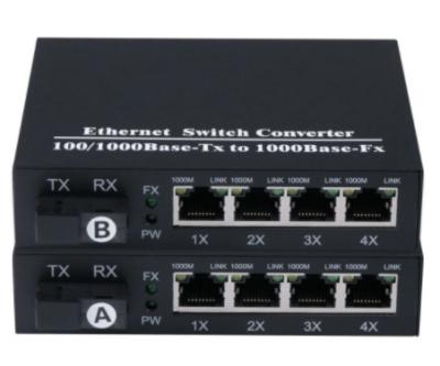 Conversor ótico 1.25Gbps da fibra empilhável de VLAN 10/100/1000 de gigabit 10W