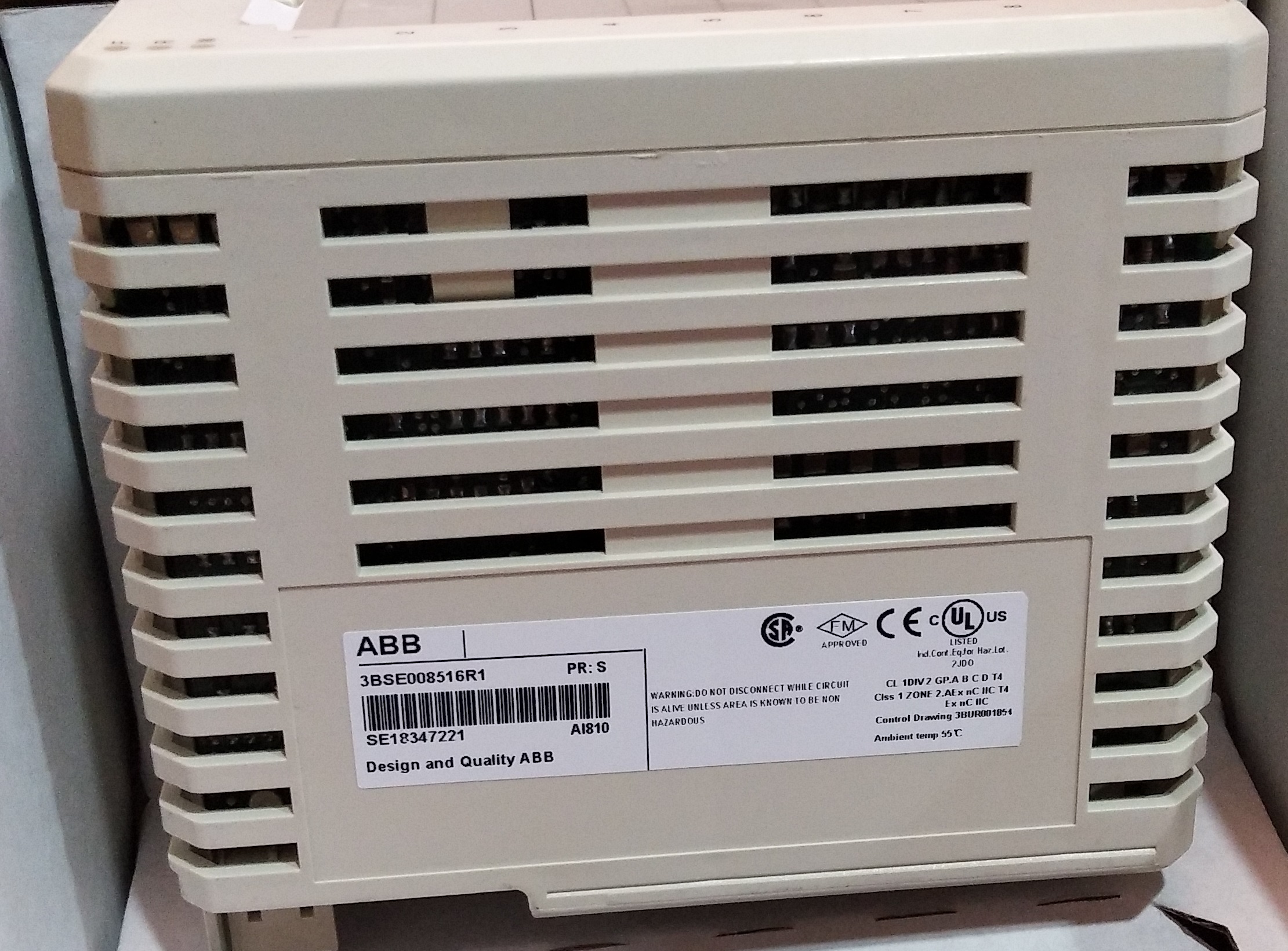 Plc модуля ввода аналога 3BSE008516R1 ABB Ai810 8 Ch ABB 800xa