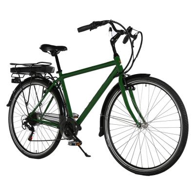 OEM Lightweight Electric Road Bike 28in Steel Frame With 36V 250W Rear Motor