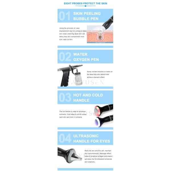 Машина Dermabrasion Aqua пузыря, машина красоты кислорода гидры H2O2 лицевая