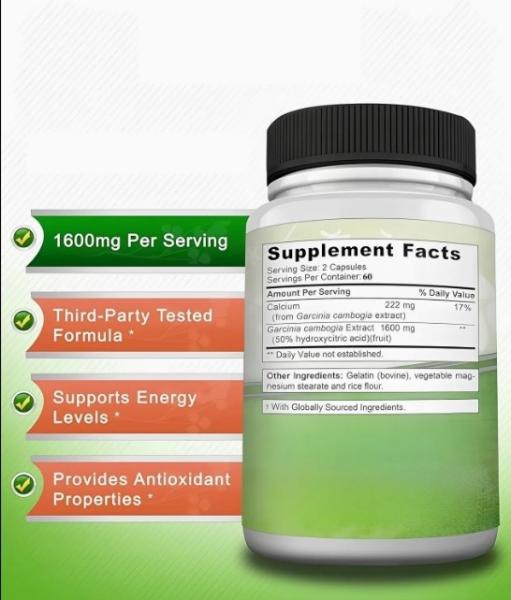 Fat Burning Weight Loss Capsules Herbal Garcinia Cambogia Extract Capsules