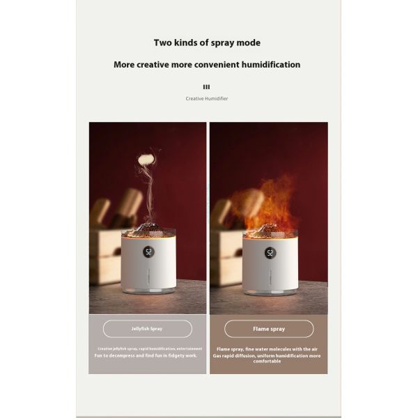 Color Changing Light  Smart Ultrasonic Humidifier USB Powered Essential Oil Diffuser