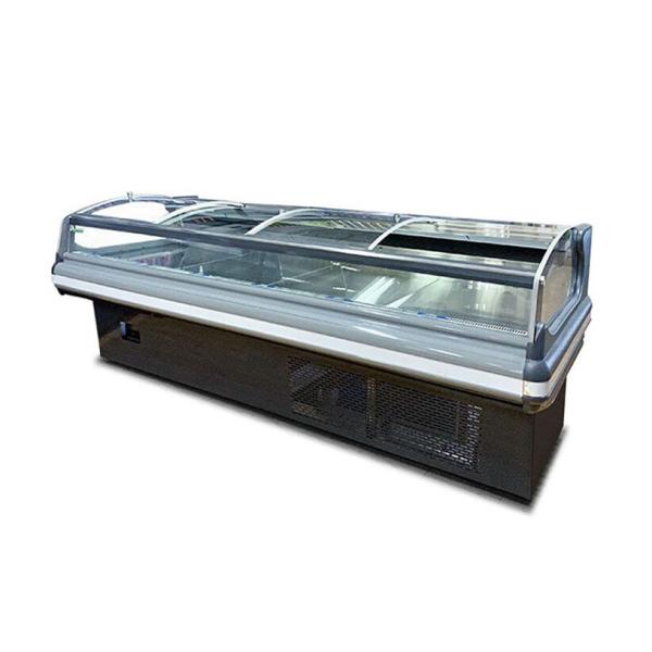 Top-Notch Meat Fish Cooked Food Display Freezer For Supermarket / Retailers