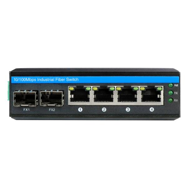 Olycom 4-Port PoE Switch Fast Ethernet SFP Fiber Промышленный уровень 120 Вт Бюджетное использование на открытом воздухе