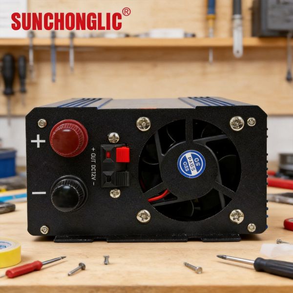 This 2000W MPPT solar charge inverter features a modified sine wave output and converts 12V DC to 220V AC power.