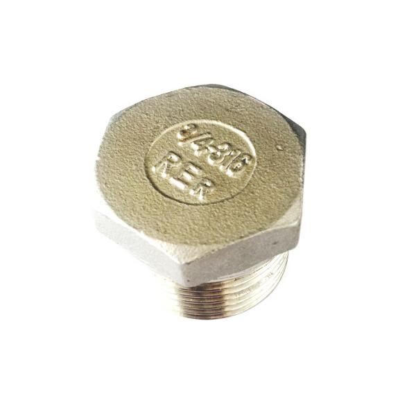 2 Mpa 316 stainless steel npt, bsp, bspt threaded 3/8 inch hexagon plug