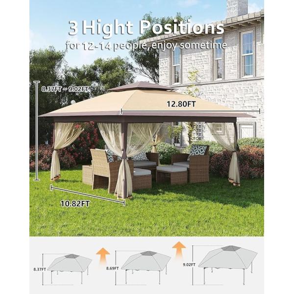 Sustainable Aluminum Gazebo For Cottage Courtyard Garden