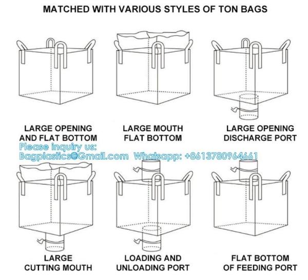 Foil Bulk Bag 1 Ton Aluminum Liner Bag Big Capacity 1000kg Jumbo Bag For Cement FIBC Container Bags