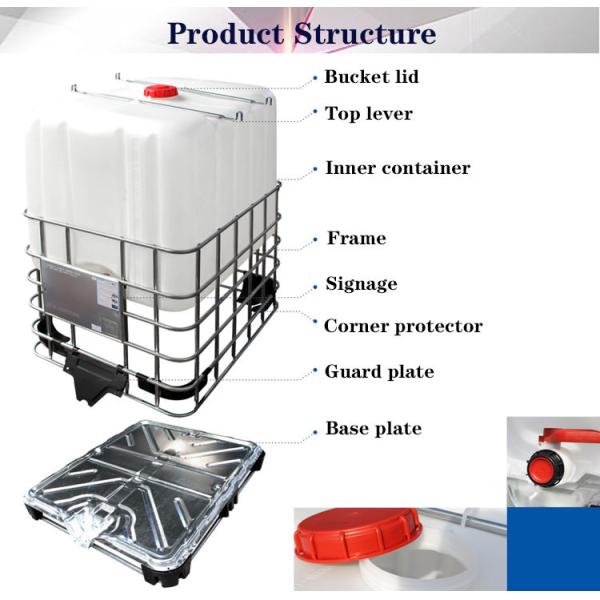 100kpa Square IBC Chemical Tanks Max Allowable Weight 2013kg