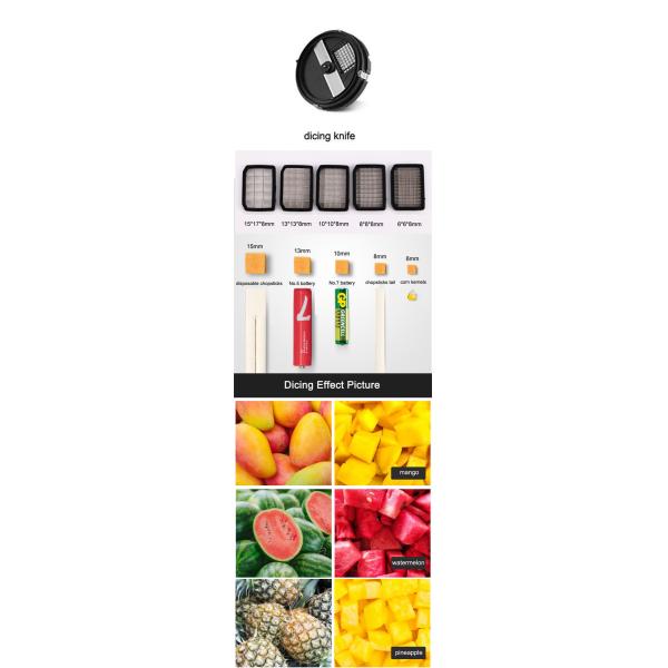 304 Нержавеющая сталь Мельница многофункциональная электрическая резачка для коммерческих нужд резки