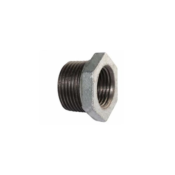 Galvanized Hexagon Plumbing Pipe Fittings , Male / Female Pipe Reducer Bushing NPT